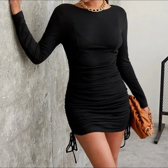 Black long sleeve dress